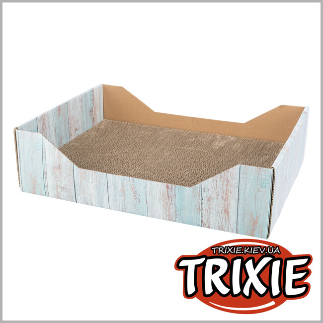 ТРИКСИ Украина - Дряпка Trixie 48013 для котов Дошка настоящая сизаль/дерево белое/сіра 38х58 см