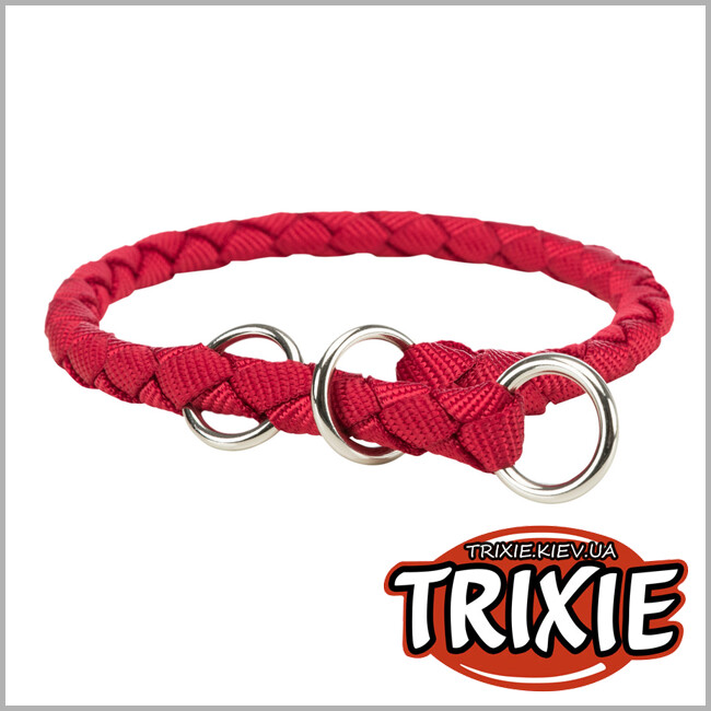 ТРИКСИ Украина - Ошейник-удавка Cavo-TRIXIE (S-M нейлон 35–41см/12мм, красный)