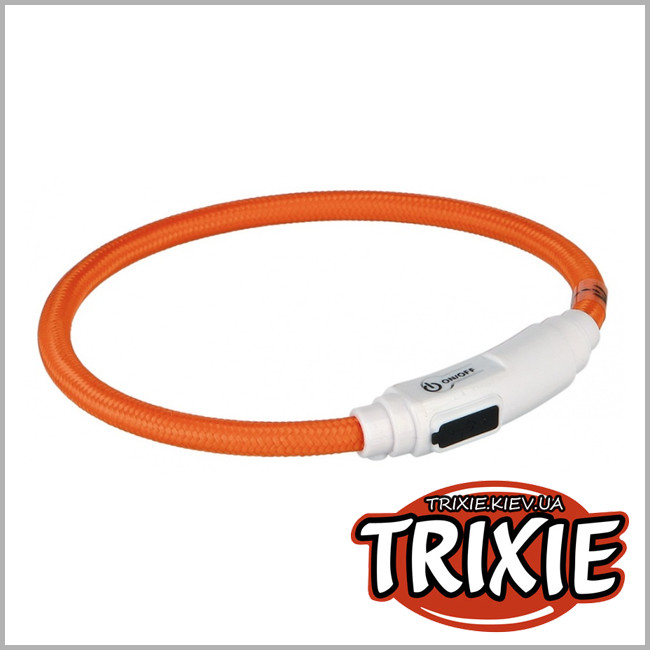 ТРИКСИ Украина - Светящийся USB ошейник TRIXIE(USB 35см / 7мм оранжевый)