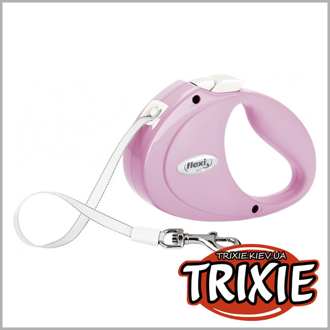ТРИКСИ Украина - Рулетка флекси Trixie PUPPY (розовый, XS, 2 m, 12 kg)