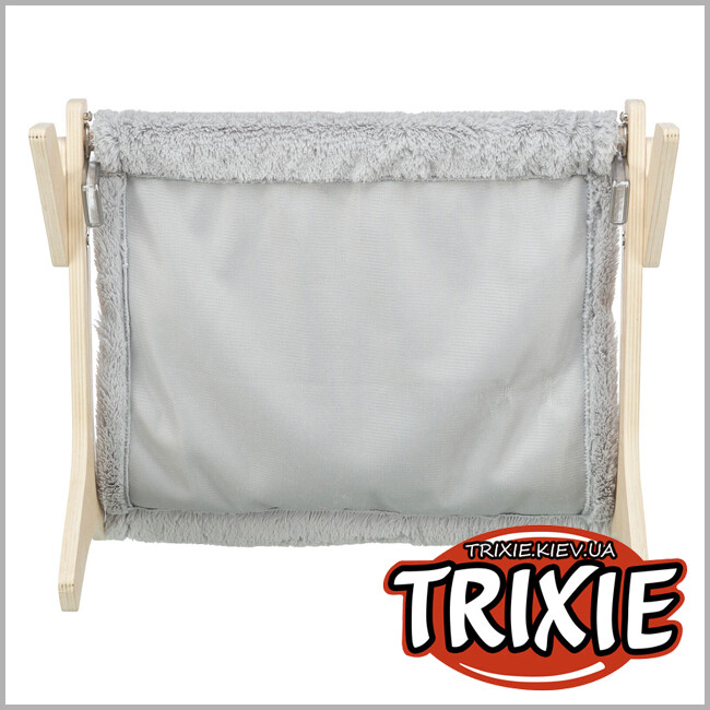 ТРИКСИ Украина - Гамак для кошек Trixie 43204 (дерево/плюш) (до 12кг), 47х24х38см, серый