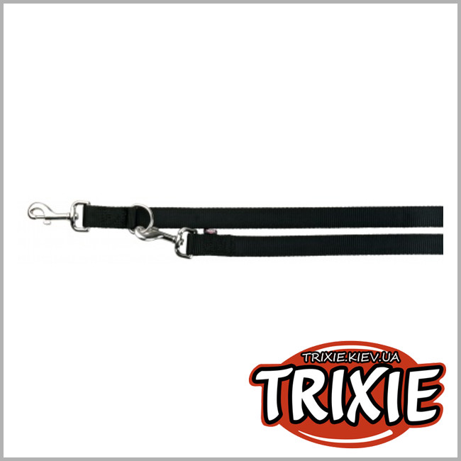 ТРИКСИ Украина - Поводок для собак TRIXIE - Premium (Размер:2м/25мм, Цвет:черный, нейлон)