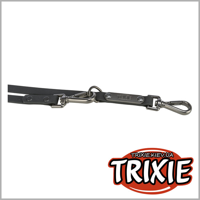 ТРИКСИ Украина - Регулируемый поводок Trixie 1971301 "CityStyle", ПВХ, L-XL: 2.00м/20мм, черный