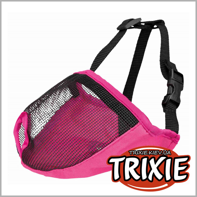 ТРИКСИ Украина - Намордник для коротконосых собак TRIXIE (S--M 31cm  розовый French Bulldog)