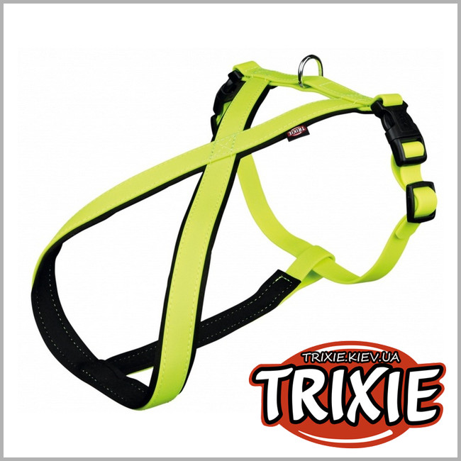 ТРІКСІ Україна - Шлей для собак TRIXIE - Easy Life(Розмір:60–90см/20мм, Колір:жовтий неон)