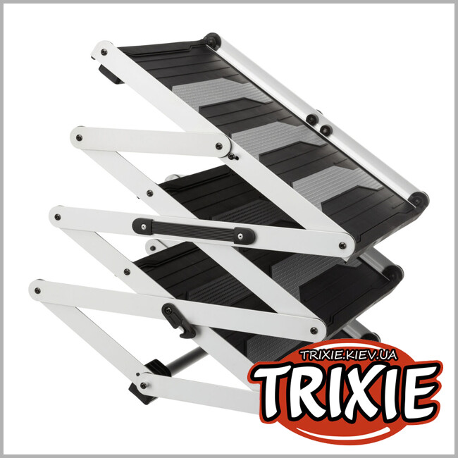 ТРИКСИ Украина - 3-ступенчатые складные ступеньки для животных Trixie 39376 (алюминий/пластик/ТПГ)