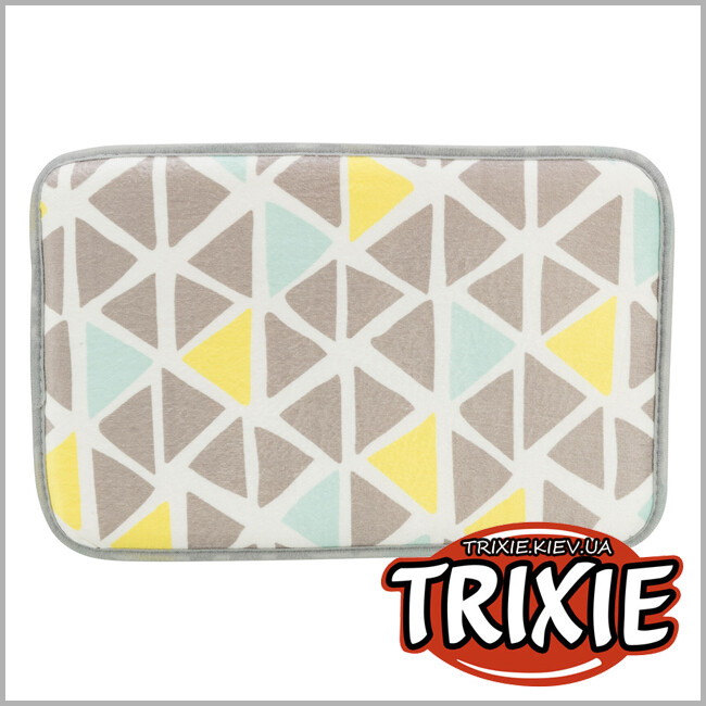 ТРИКСИ Украина - Коврик для грызунов Trixie 61912 "Sunny" (плюш), 37х24см, разноцветный серый