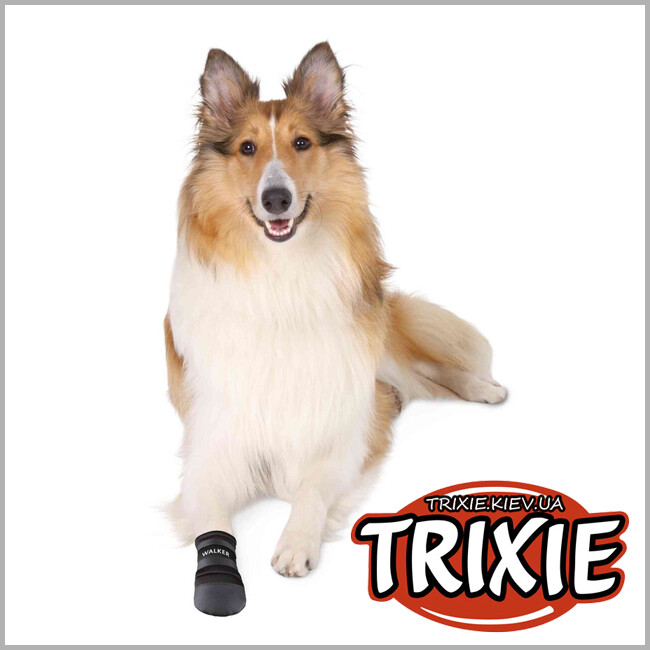 ТРИКСИ Украина - Чулки для собак Trixie 1959 Walker крепкий полиэстер черные XL 2 шт/уп