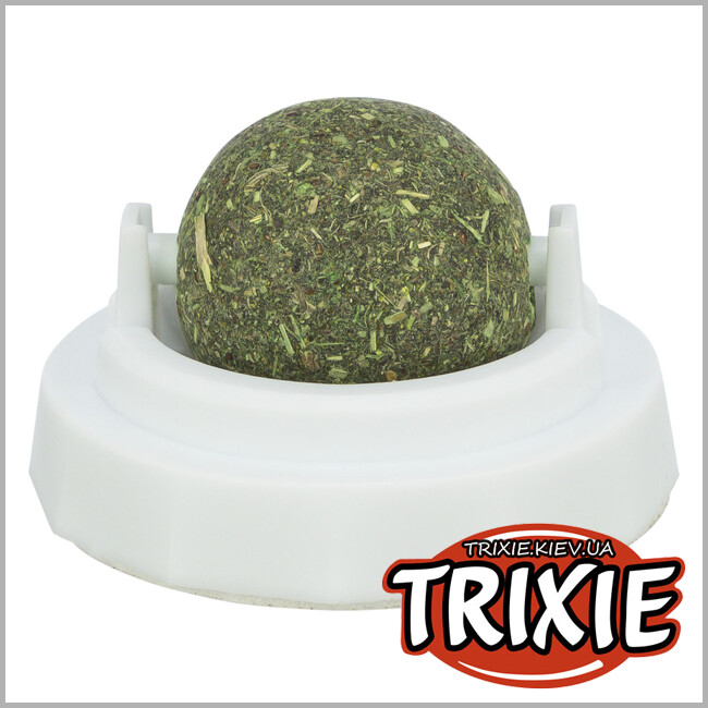 ТРИКСИ Украина - Мяч из кошачьей мяты Trixie 42242 с держателем, 5см