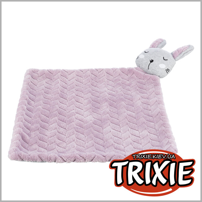 ТРИКСИ Украина - Junior Trixie 38242 одеяло с игрушкой-кролик, 55х40см, светло-сиреневый/светло-серый