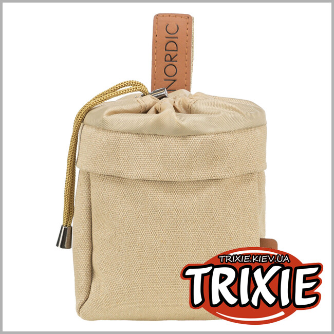 ТРІКСІ Україна - Сумка для ласощів Trixie 32293 BE NORDIC для собак Trixie діаметр 10х14 см пісочна