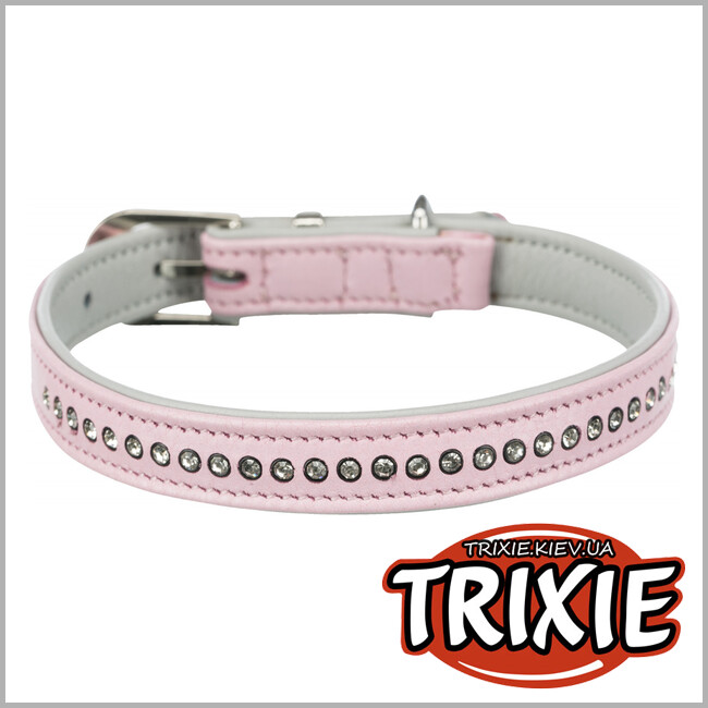 ТРИКСИ Украина - Ошейник для собак Trixie Active Comfort со стразами (розовый, S-M, 27-33 cm/15 mm*27-33 cm)