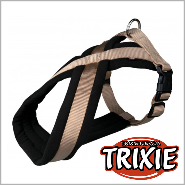ТРІКСІ Україна - Шлей з підкладкою для собак TRIXIE - Premium(Розмір:40-60см/25мм, Колір: бежевий, нейлон)
