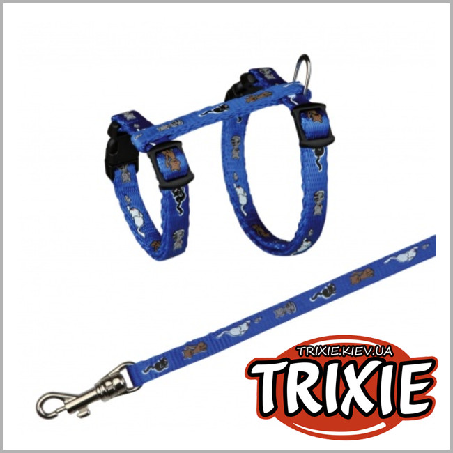ТРИКСИ Украина - Шлея для котят TRIXIE  (21-33см/ 8мм/ 1,20м)