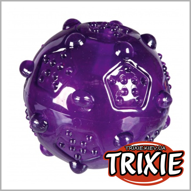ТРИКСИ Украина - Мяч с шипами со звуком для собак TRIXIE ( Каучук TPR  7см)