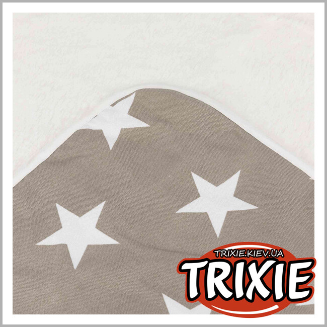 ТРИКСИ Украина - Покрывало Stars-TRIXIE (100х70см, серо-коричнев/белый)