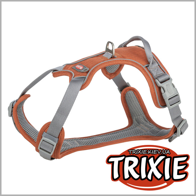 ТРІКСІ Україна - Шлея для собак Trixie 1996330 "Premium active", M: 49-69см/20мм, іржа
