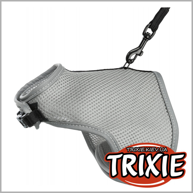 ТРИКСИ Украина - Мягкая шлейка с поводком  Trixie Soft Harness with Leash (Длина 120cм, Размер 24-42см)