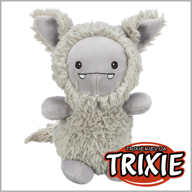 ТРИКСИ Украина - Монстр Trixie 34724 с канатом (плюш), 32см, серый