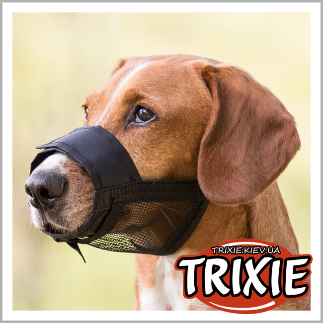 ТРИКСИ Украина - Намордник Trixie 19263 для собак закрыт с сетчатой ​​вставкой полиэстер М 19-26 см/4,6 см
