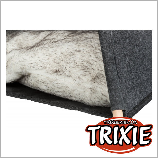 ТРИКСИ Украина - Лежак-вигвам Tipi-TRIXIE (войлок, 55х65х55см,антрацит)