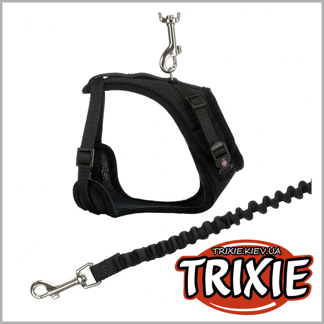 ТРИКСИ Украина - Сетчатая Y-образная шлеяTrixie Mesh Y-Harness ( поводок: 100см. размер: 39-60 см / 10 мм.)
