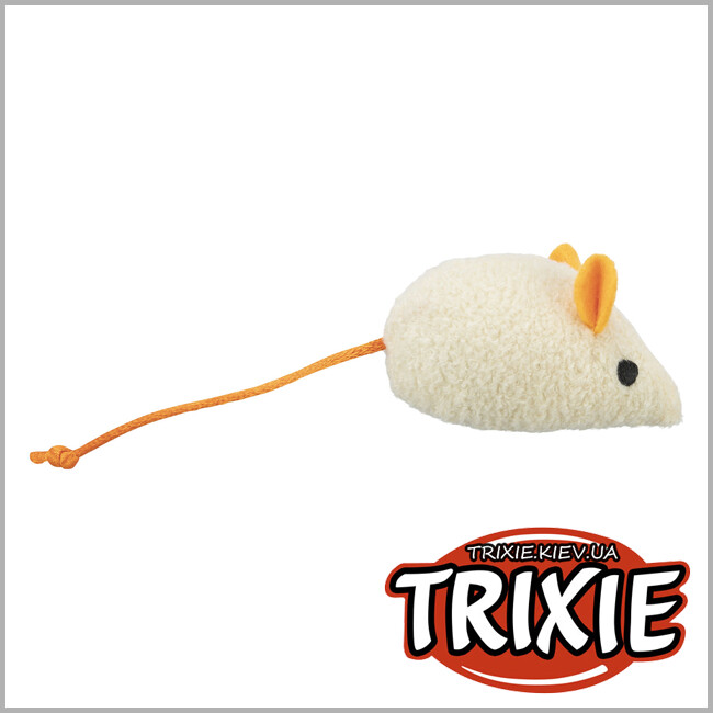 ТРИКСИ Украина - Игрушка Trixie 41112 для кошек Мышь плюшевая с кошачьей мятой 7 см