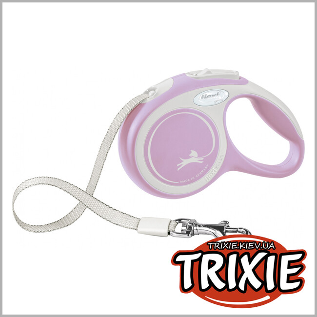 ТРИКСИ Украина - Флекси New COMFORT - TRIXIE (XS, 3м/до 12 кг, розовый)