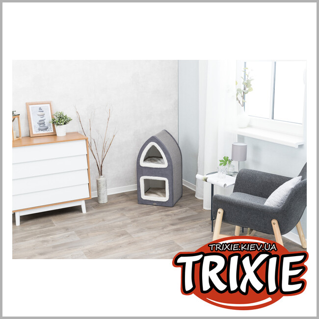 ТРИКСИ Украина - Драпак-башня TRIXIE Marcy ( 38 х 38 х 75см, крем/серый)