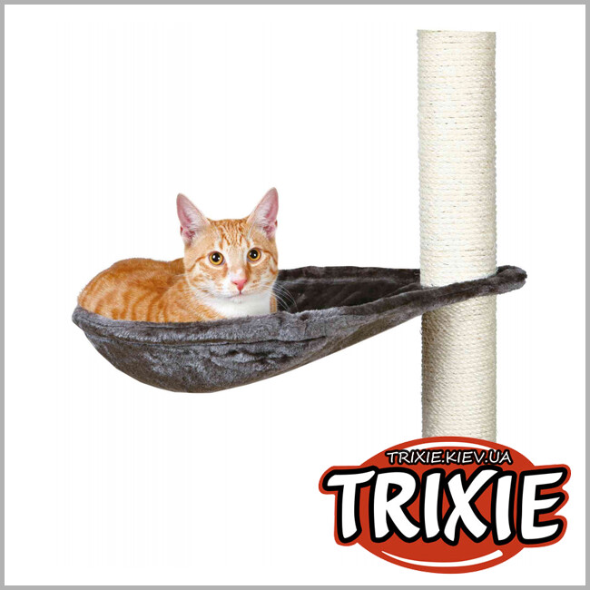 ТРІКСІ Україна - Гамак для кішки з кріпленням на кігтеточку TRIXIE (сірий 40см)