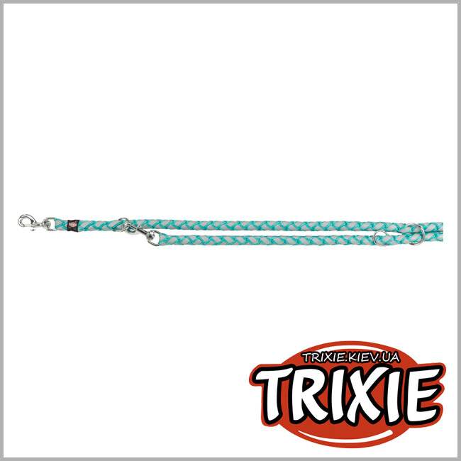 ТРИКСИ Украина - Поводок-перестежка Cavo-TRIXIE светоотражающая  (L-XL: 2.00м/18мм,океан)