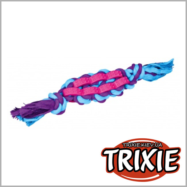ТРИКСИ Украина - Витая палочка на канате для собак TRIXIE - Denta Fun