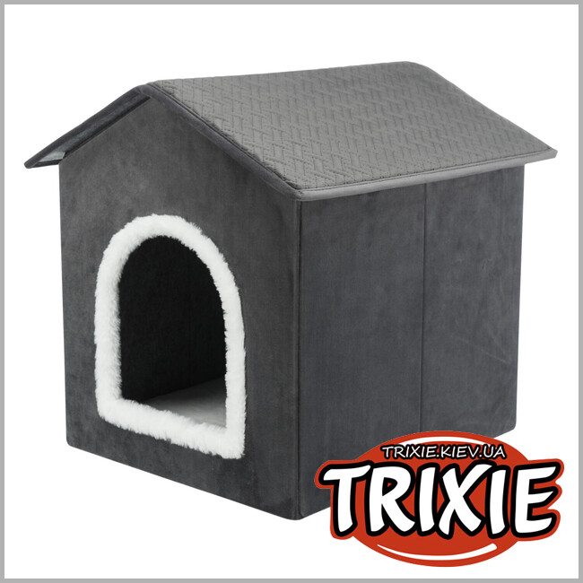 ТРИКСИ Украина - Домик Trixie 37911 Ливия 38 х 41 х 44 см темно-серый-белый