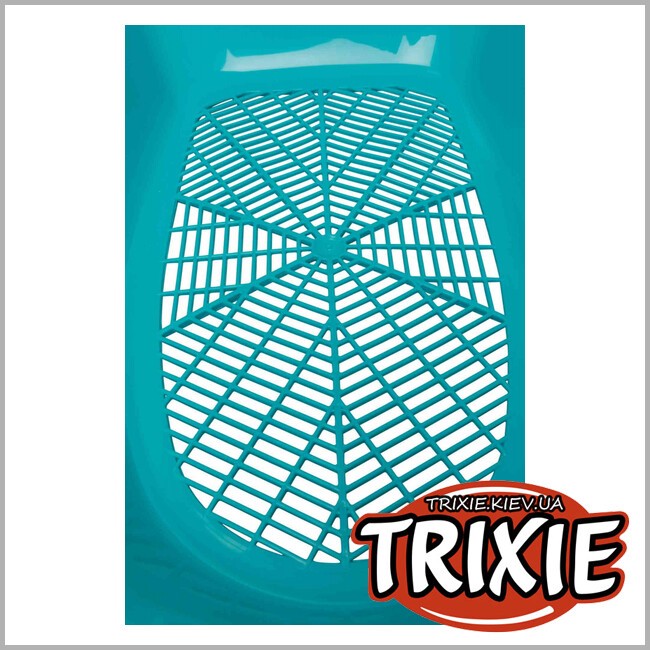 ТРІКСІ Україна - Трикомпонентний туалет із системою поділу Trixie Berto Berto Top Litter Tray (39*42*59см, бірюзовий/білий)