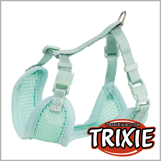 ТРІКСІ Україна - Шлея з повідцем Trixie 15565 для цуценят S–M 26–34 см х 10 мм 2,00 м м'ятний