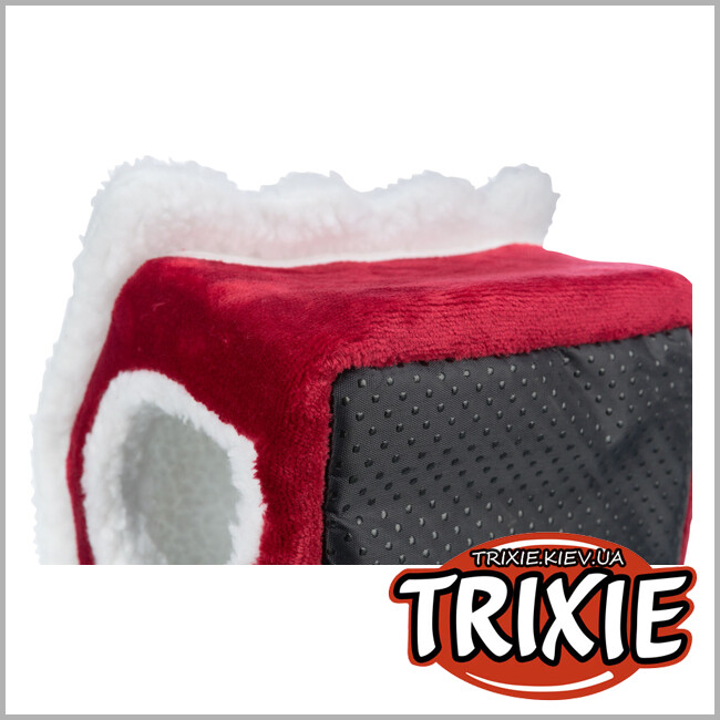 ТРИКСИ Украина - Рождественский лежак-пещера Trixie 92652 для хомяков/дегу, 23х18х24см, красный/белый