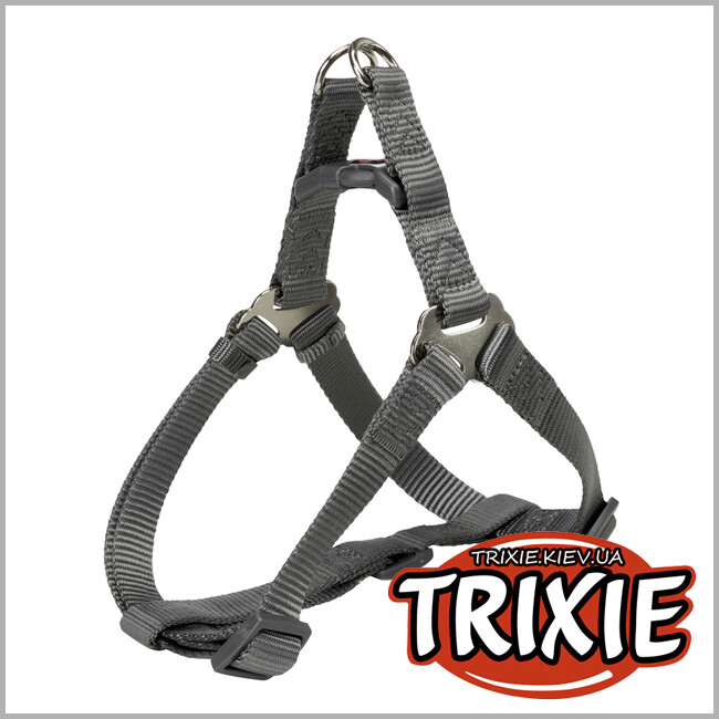 ТРІКСІ Україна - Шлей Premium-TRIXIE (50-65 см/20 мм, графіт)