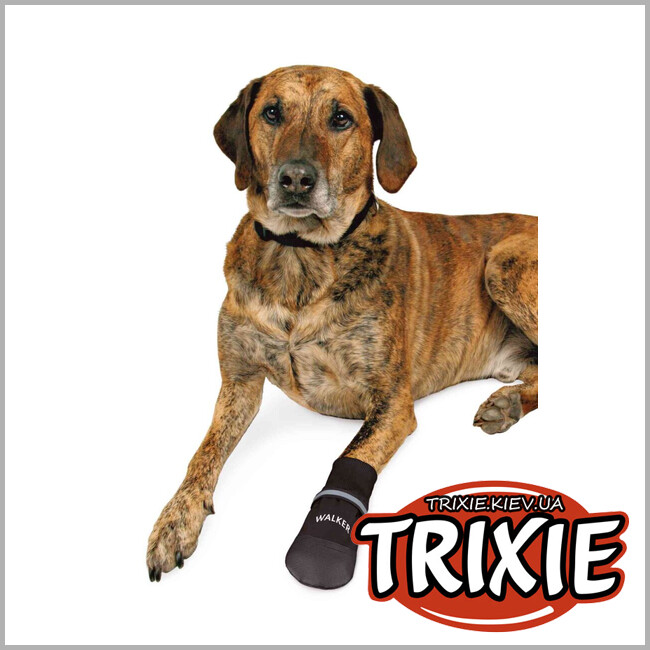 ТРИКСИ Украина - Защитные сапоги для собак Trixie 19475 "Walker Care Comfort", XXL, черный (2шт/уп)