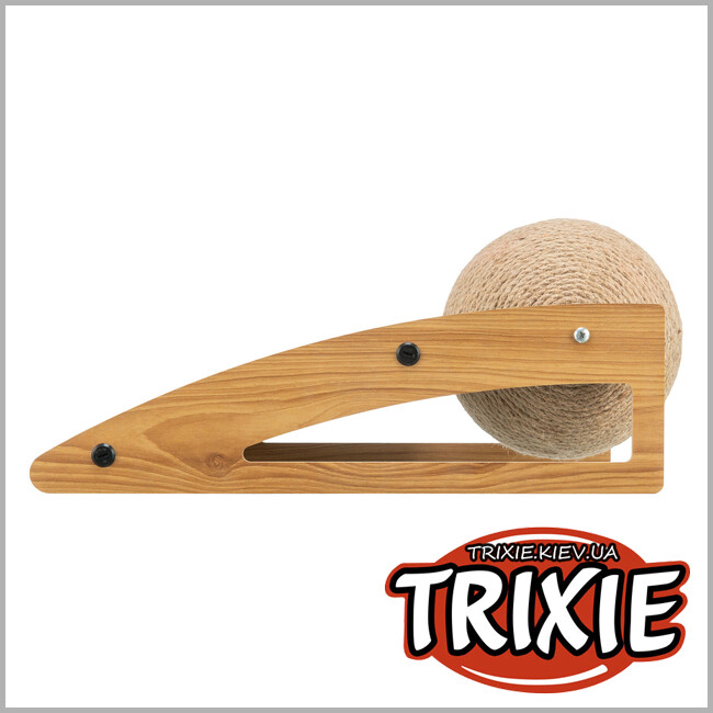 ТРІКСІ Україна - Дряпка для котів Trixie 48023 Рампа з м'ячем картон і МДФ 40х17х20 см