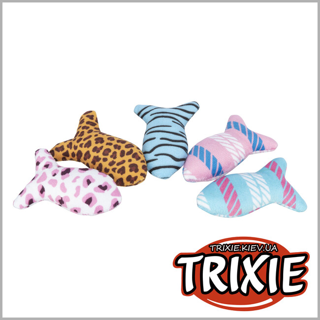 ТРИКСИ Украина - Игрушка Trixie 41117 Рыба с кошачьей мятой полиэстер цветная 8см.