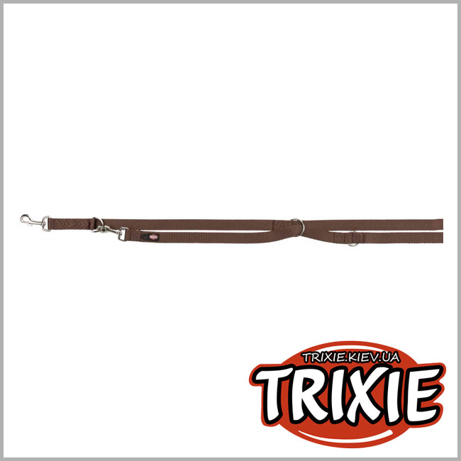 ТРИКСИ Украина - Поводок-перестежка Premium-TRIXIE (XS–S: 2,00м/15мм, мокка)