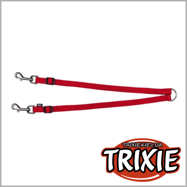 ТРИКСИ Украина - Свора для собак TRIXIE - Premium (Размер:40-70cм/15мм, Цвет:красн)