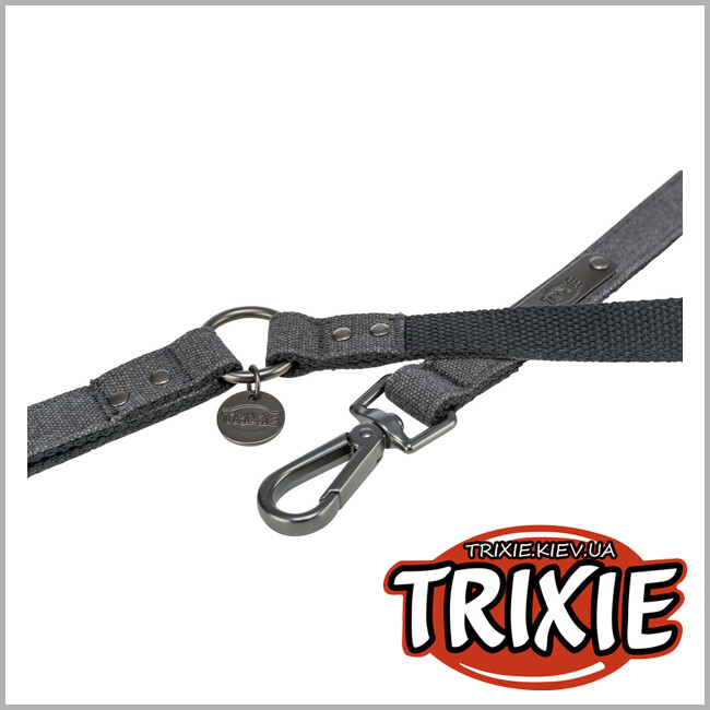 ТРИКСИ Украина - Поводок для собак Trixie CityStyle хлопок S–M 1,2 м 13 мм черный