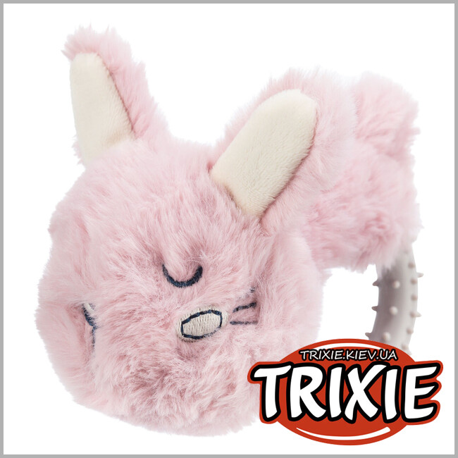 ТРИКСИ Украина - Junior Trixie 36163 игрушка кролик-кольцо (плюш/ТПГ), 14см