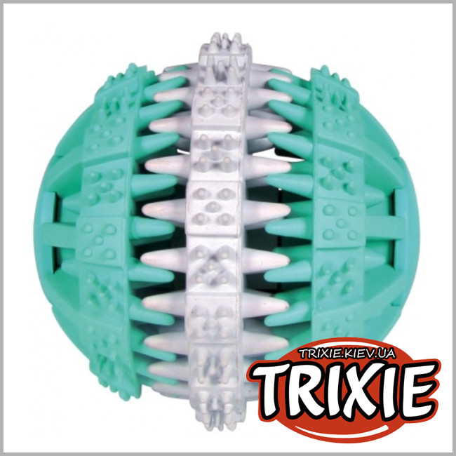 ТРІКСІ Україна - Масажний м'яч із шипами для собак TRIXIE DENTAfun Mintfresh (Розмір: 7см)