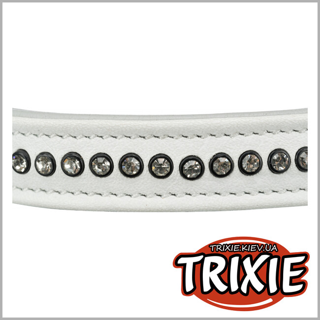 ТРИКСИ Украина - Ошейник для собак Trixie Active Comfort со стразами (белый, S-M, 27-33 cm/15 mm*27-33 cm)