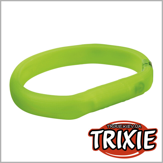 ТРИКСИ Украина - Ошейник для животных, светящийся Trixie 12684 "Flash",USB,силикон, M-L: 50см/18мм,зеленый