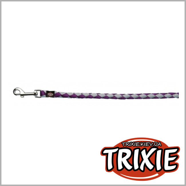 ТРИКСИ Украина - Поводок с амортизатором TRIXIE -  Cavo (Размер:1м/12мм, Цвет:ягодный/серебро, нейлон)