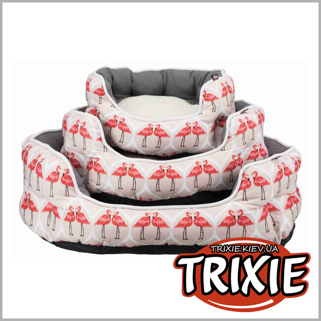 ТРИКСИ Украина -  Лежак Flamingo - TRIXIE, (80 х 65см, розовый/серый/крем)