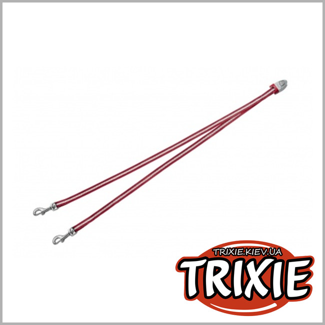 ТРИКСИ Украина - Свора из 2х поводков для собак TRIXIE - FLEXI  (Размер: 52см/10мм, Цвет: красный)